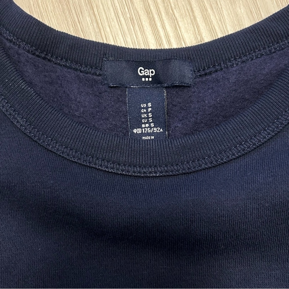 Gap Navy Blue Logo Pullover Sweatshirt Womens‎ Size Small - Picture 4 of 6